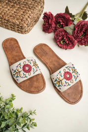 Handcrafted Floral Embroidered Women’s Flats