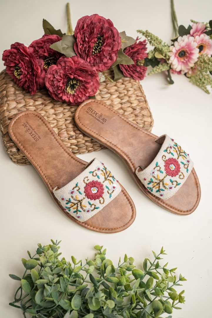 Handcrafted Floral Embroidered Women’s Flats